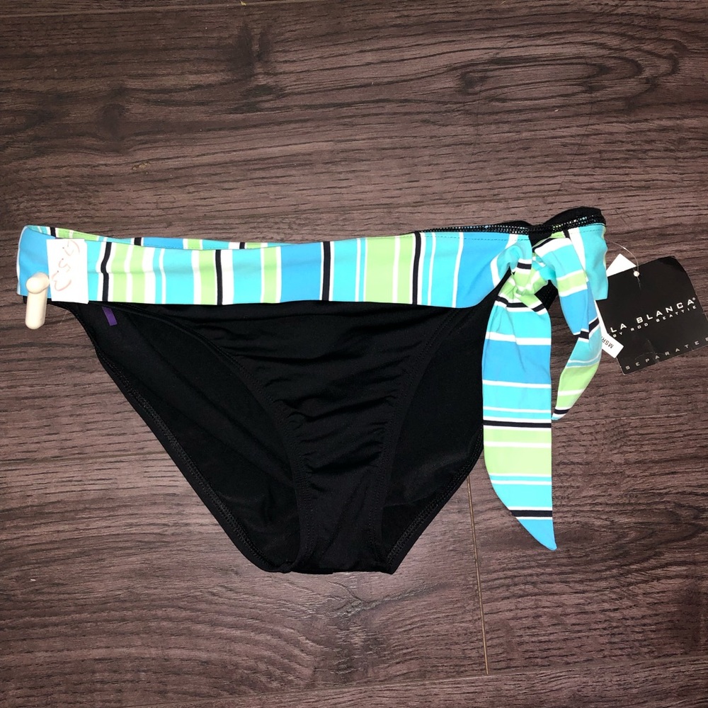 La Blanca Black/Blue/green Bikini Bottom 14
